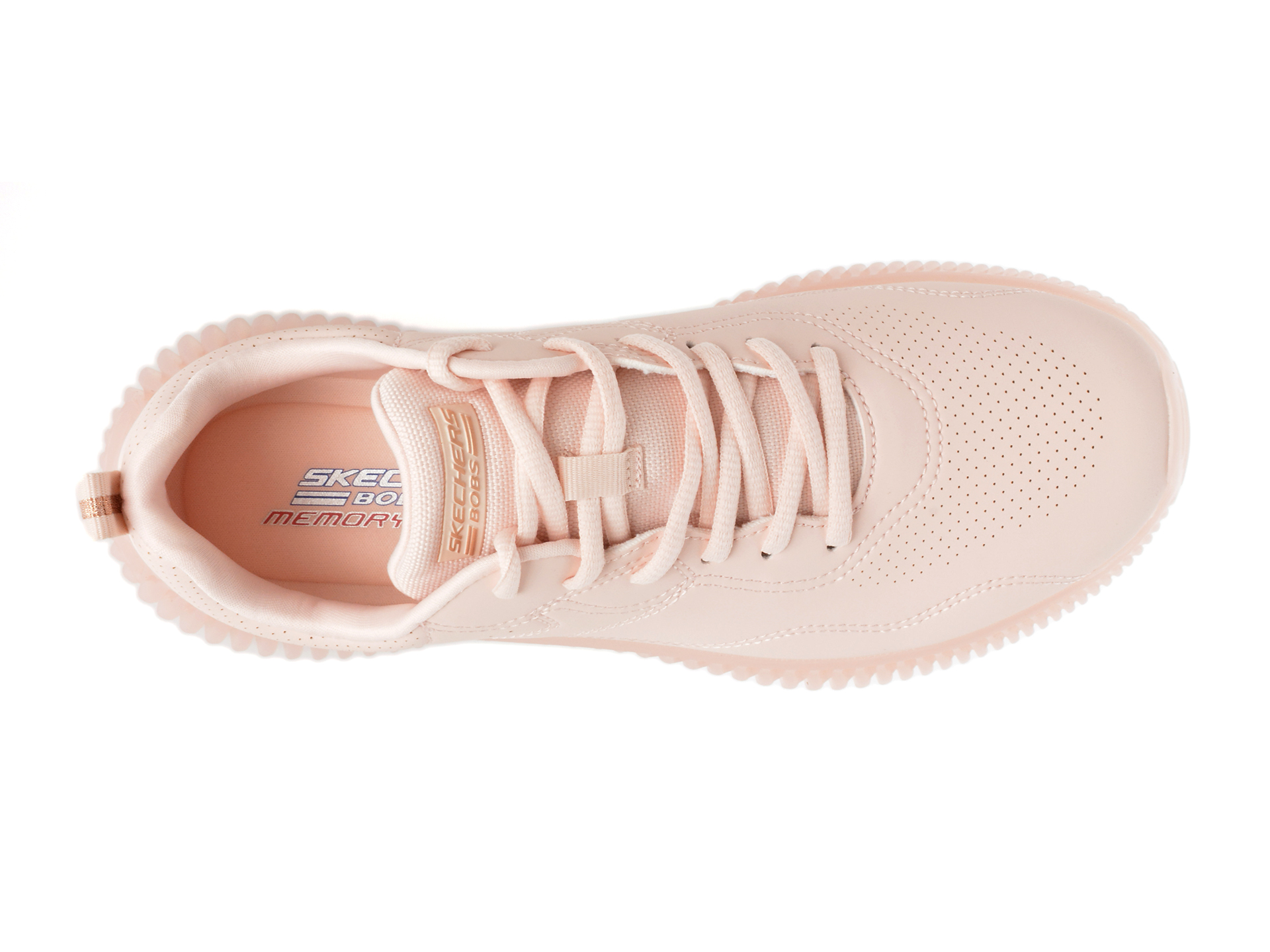 Pantofi sport SKECHERS roz, BOBS GEO, din piele ecologica - imagine 6