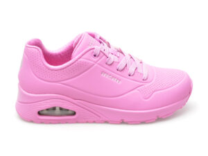 Pantofi sport SKECHERS roz, UNO, din piele ecologica