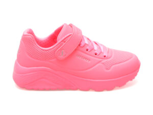 Pantofi sport SKECHERS roz, UNO LITE, din piele ecologica