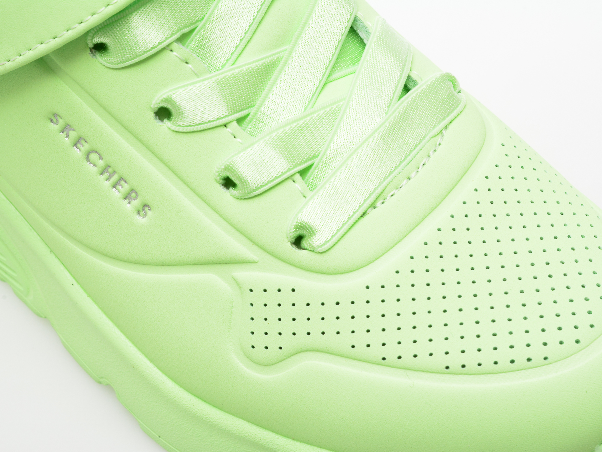 Pantofi sport SKECHERS verzi, UNO LITE, din piele ecologica - imagine 2