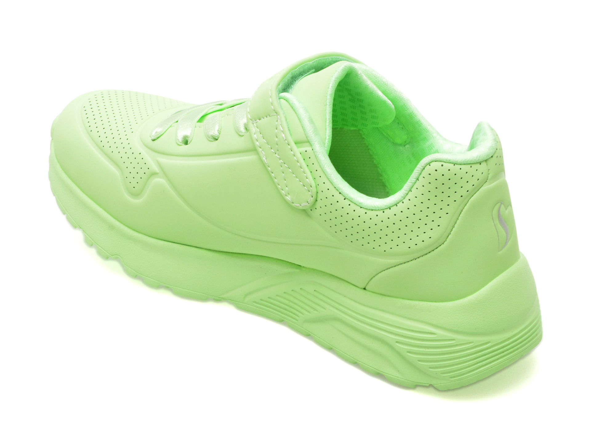 Pantofi sport SKECHERS verzi, UNO LITE, din piele ecologica - imagine 5