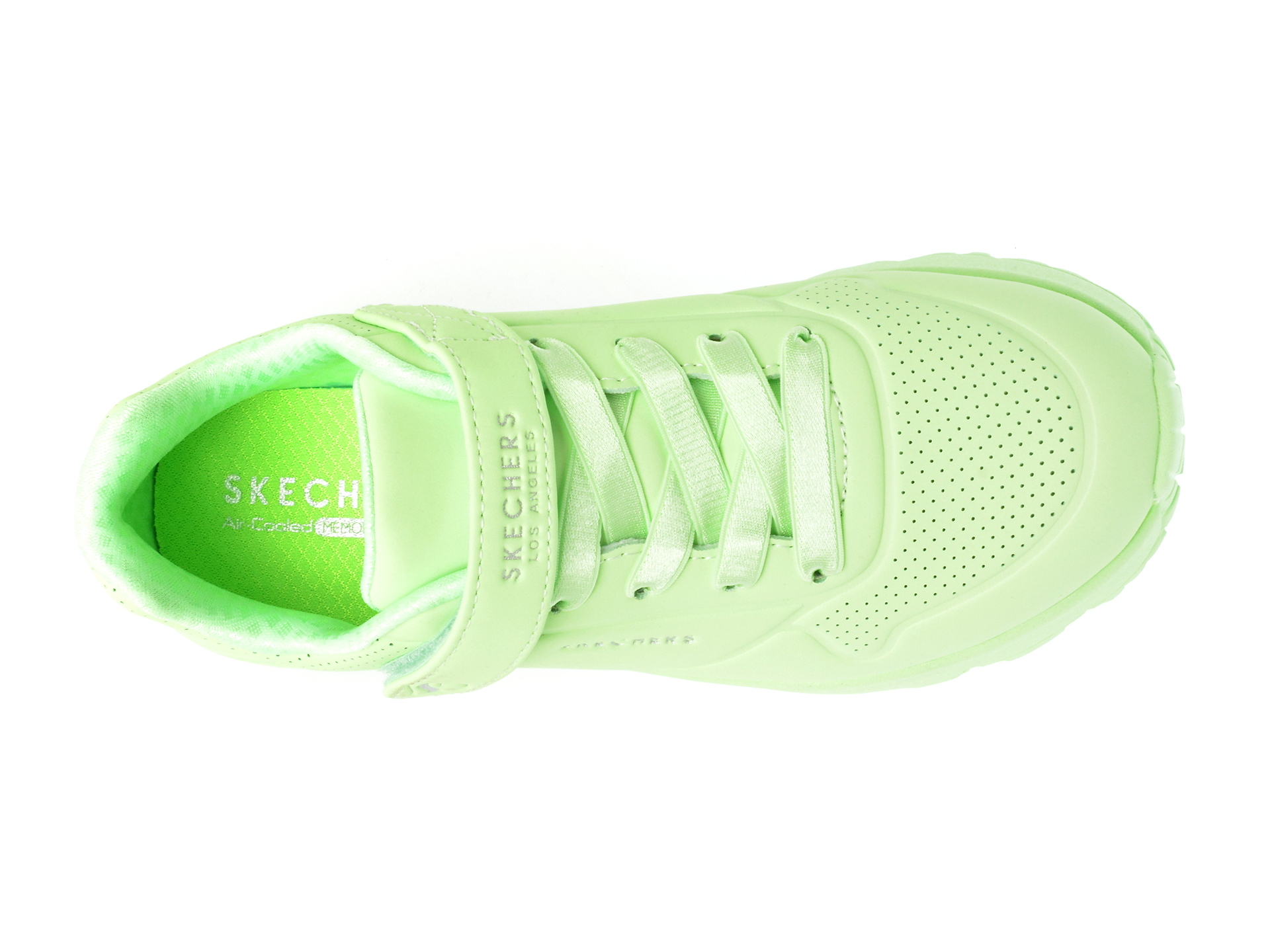 Pantofi sport SKECHERS verzi, UNO LITE, din piele ecologica - imagine 6