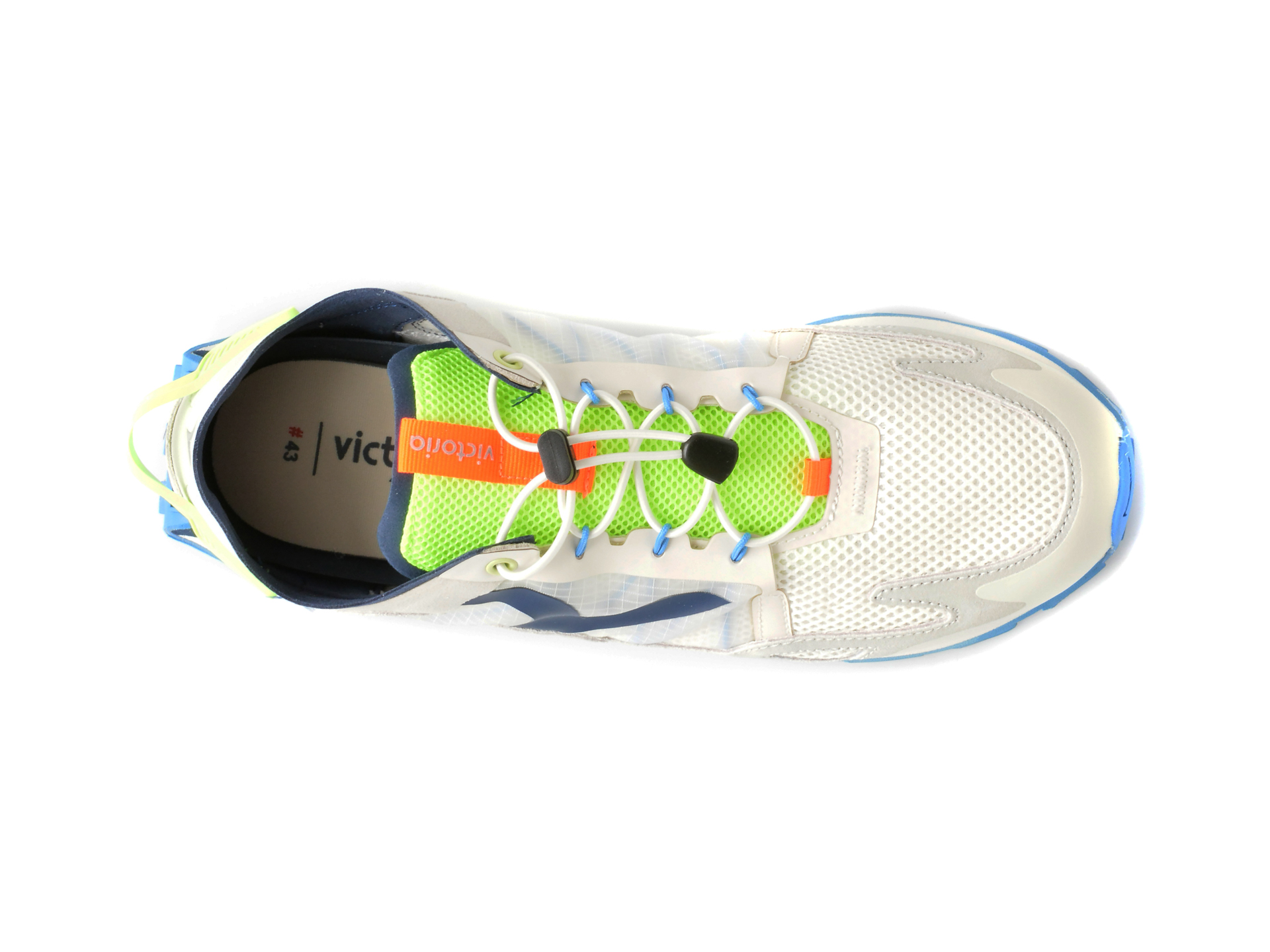 Pantofi sport VICTORIA albi, 8803111, din material textil - imagine 6