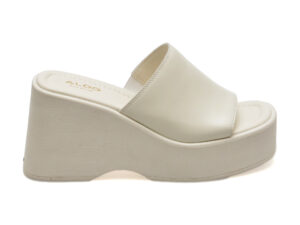 Papuci casual ALDO albi, 13542774, din piele naturala