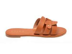 Papuci casual EPICA maro, 110780, din piele ecologica