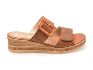 Papuci casual REMONTE maro, D30681, din piele naturala
