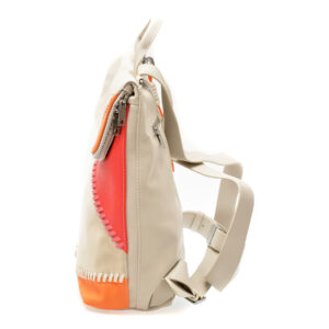 Rucsac DESIGUAL alb, SAKP27, din piele ecologica