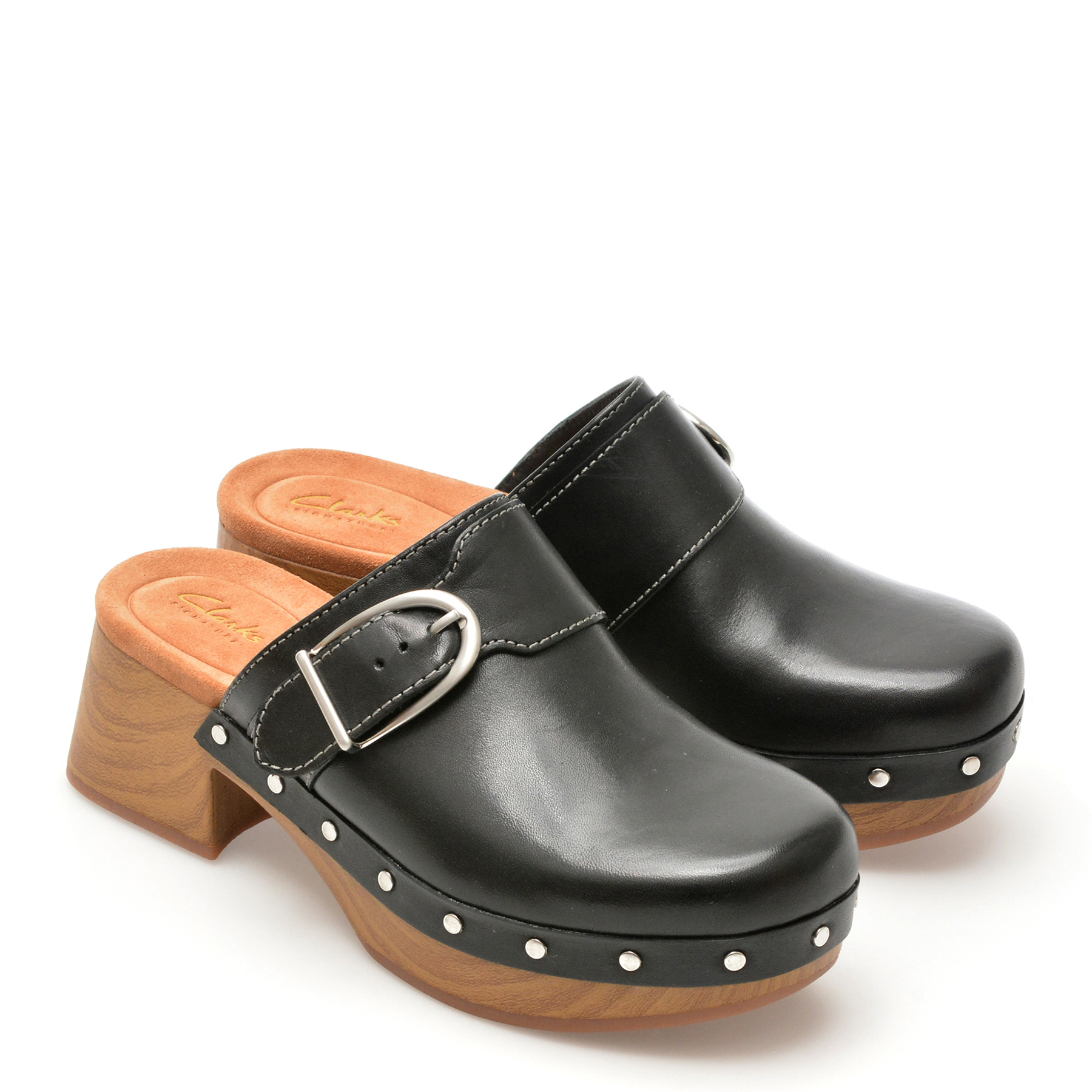 Saboti casual CLARKS negri, SIVANNE SUN, din piele naturala - imagine 4