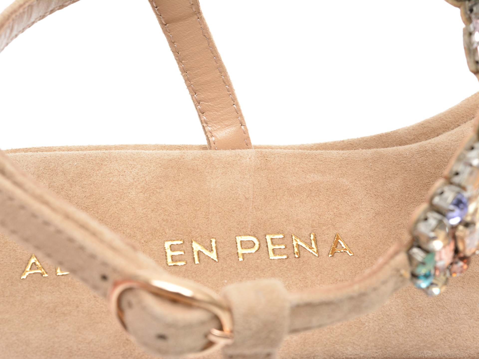 Sandale casual ALMA EN PENA bej, 823, din piele intoarsa - imagine 3