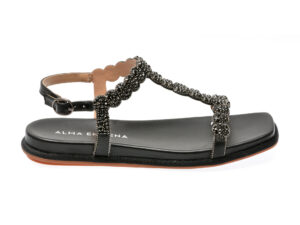 Sandale casual ALMA EN PENA negre, 841, din piele naturala