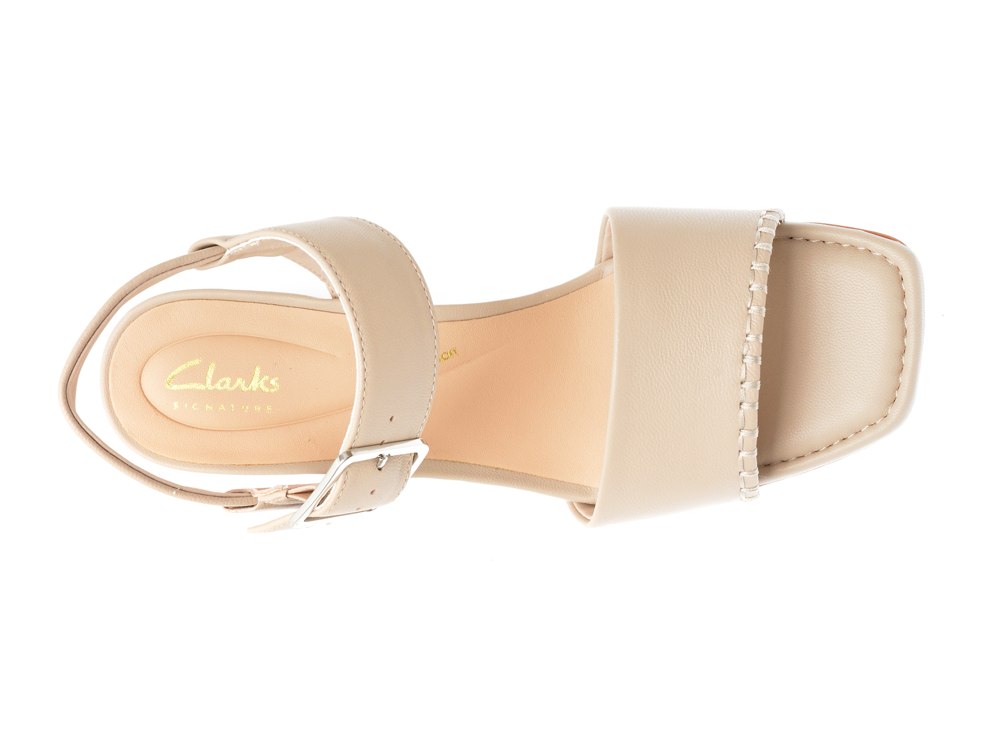 Sandale casual CLARKS bej, SIARA1 65 BUCKLE, din piele naturala - imagine 6