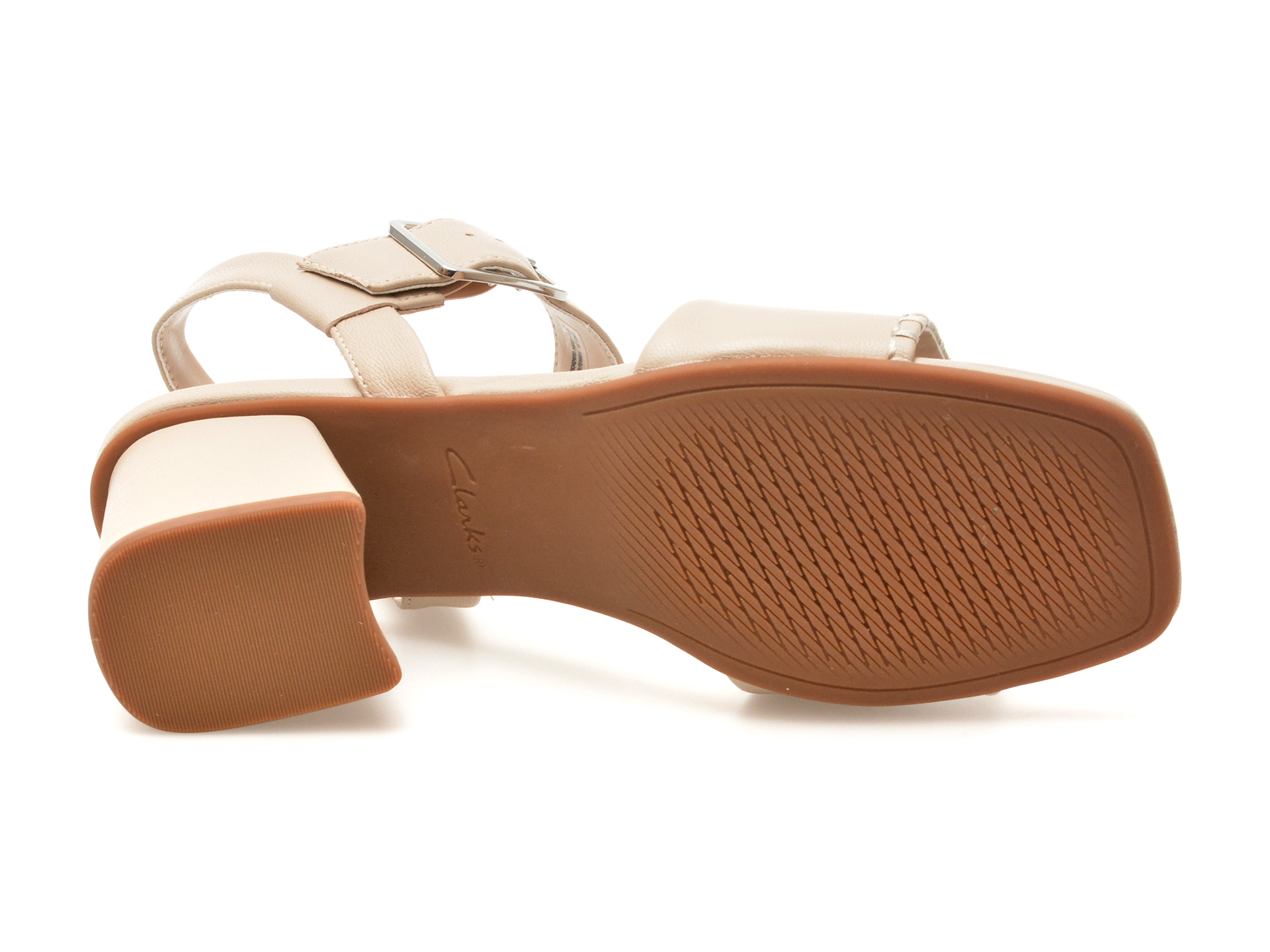 Sandale casual CLARKS bej, SIARA1 65 BUCKLE, din piele naturala - imagine 7