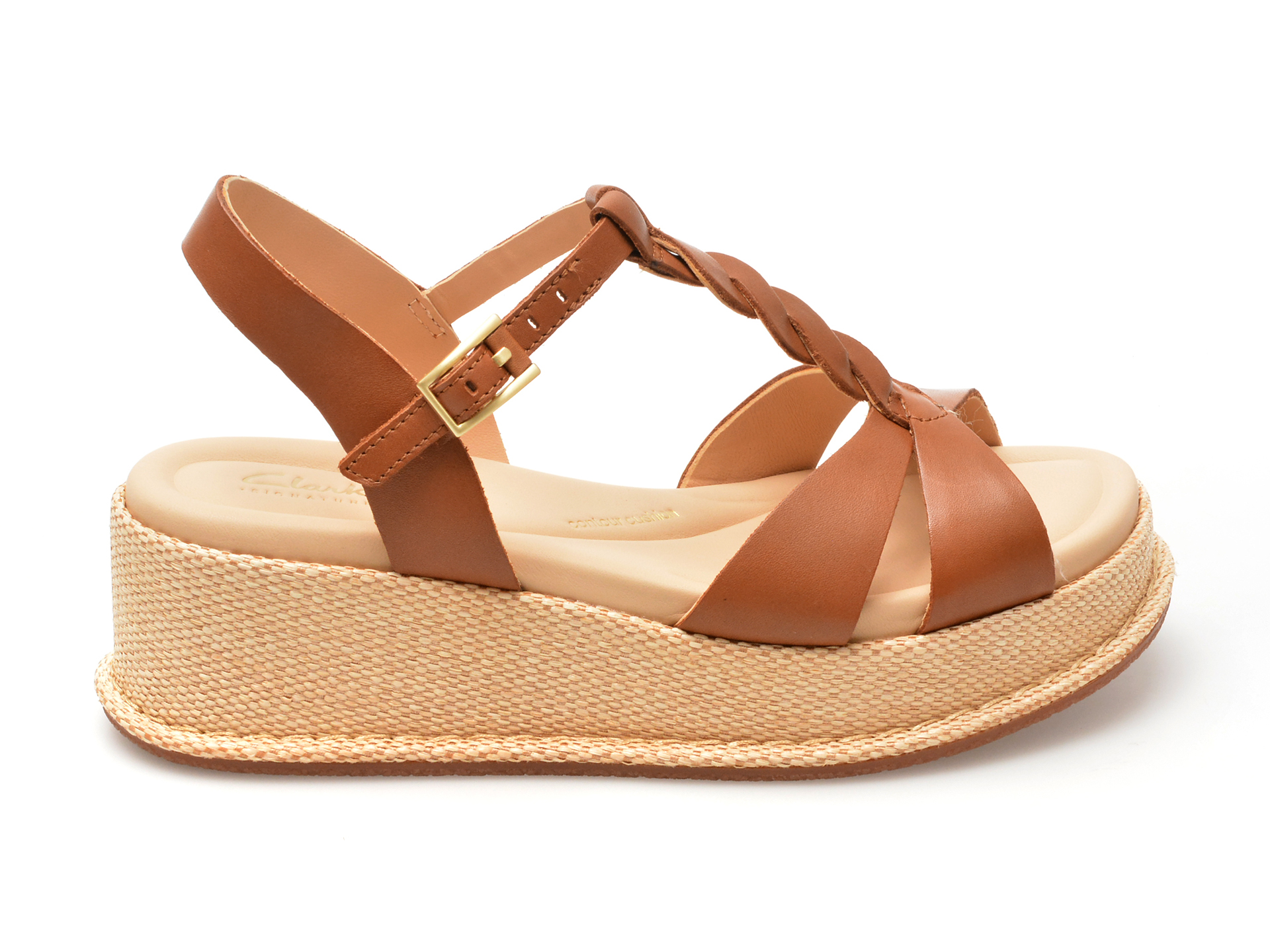 Sandale casual CLARKS maro, KIMMEI TWIST, din piele naturala