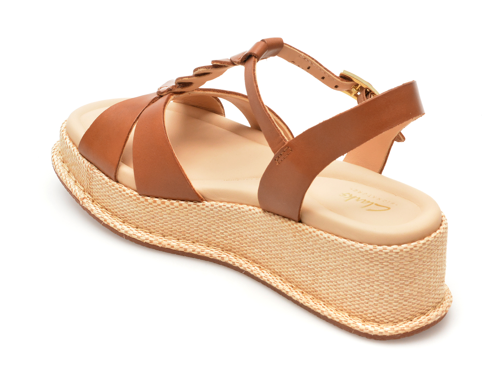 Sandale casual CLARKS maro, KIMMEI TWIST, din piele naturala - imagine 5