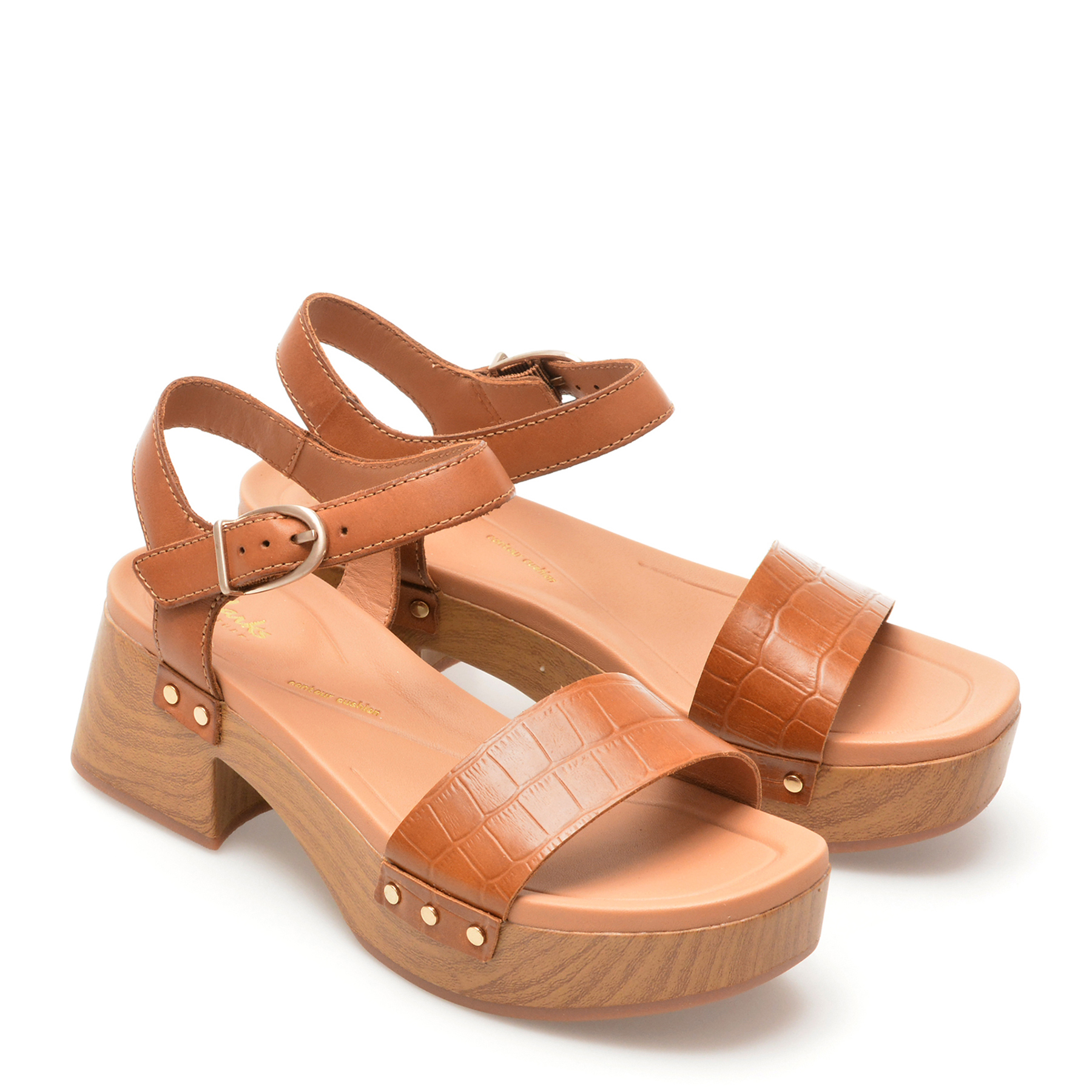 Sandale casual CLARKS maro, SIVANNE BAY, din piele naturala - imagine 4