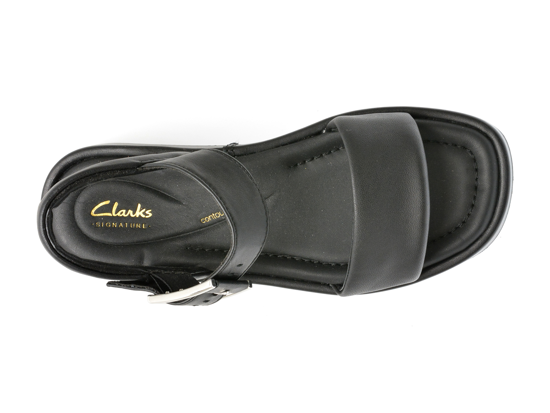 Sandale casual CLARKS negre, ALDA STRAP, din piele naturala - imagine 6