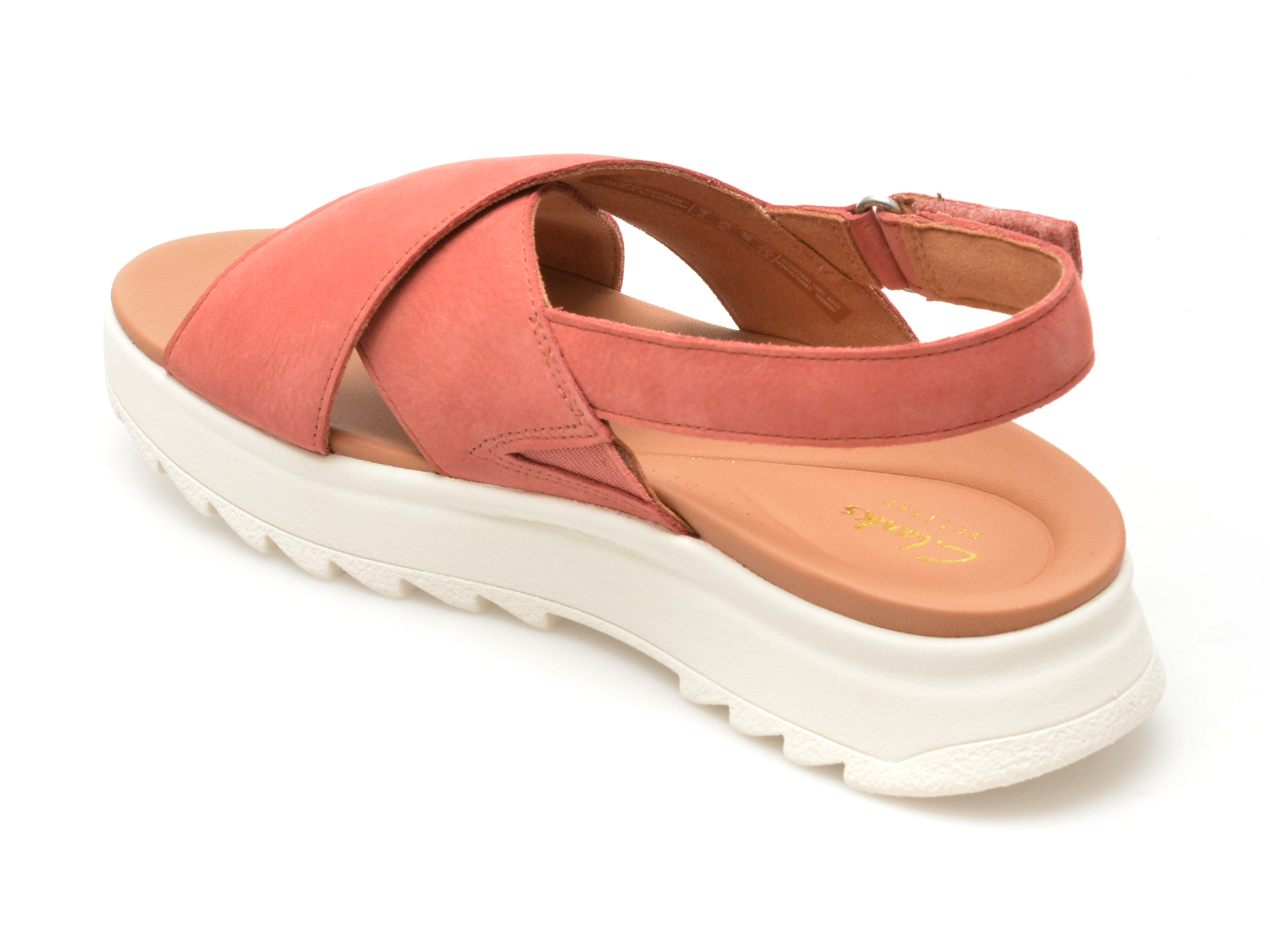 Sandale casual CLARKS visinii, DASH LITE WISH, din nabuc - imagine 5