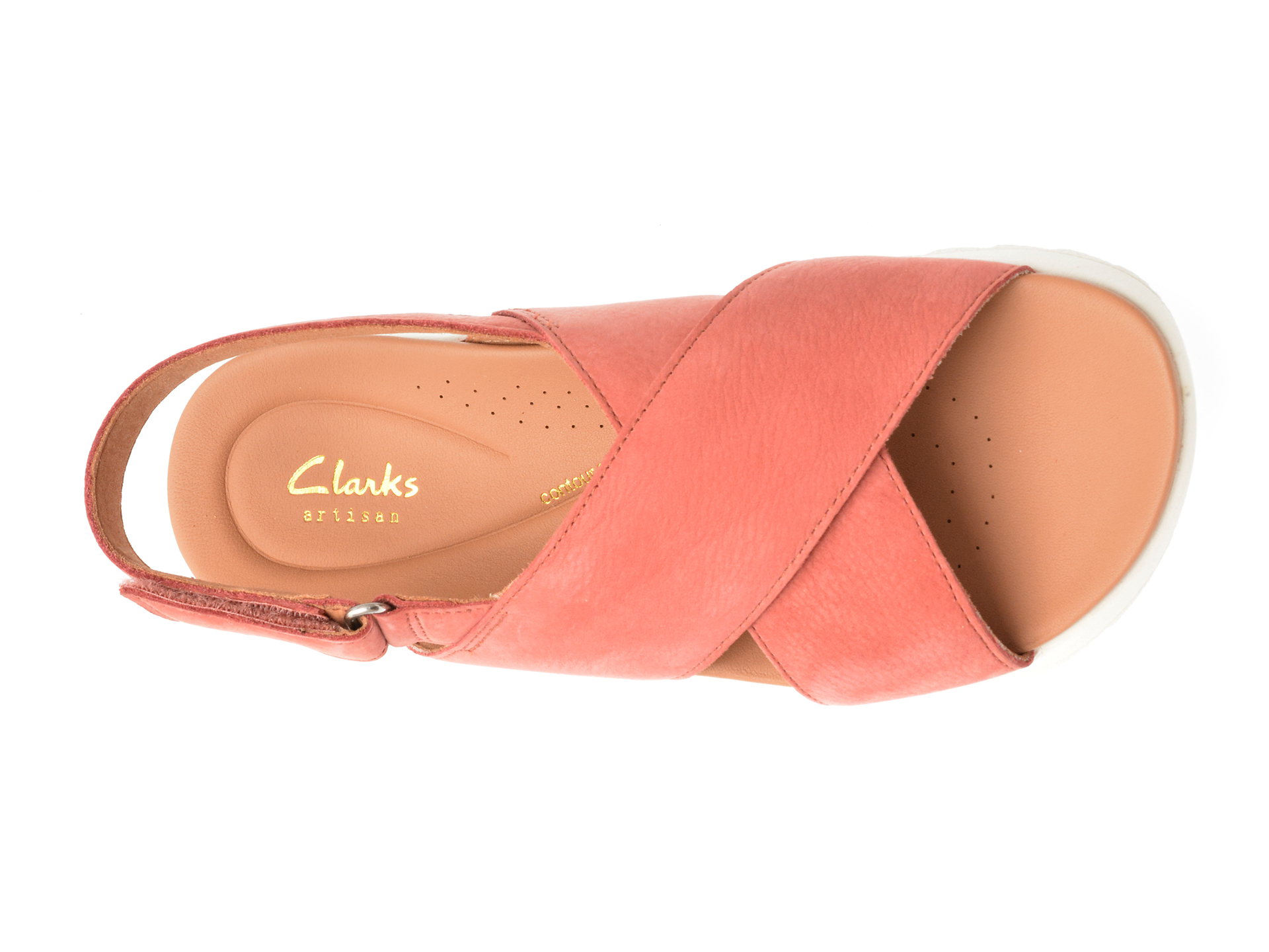 Sandale casual CLARKS visinii, DASH LITE WISH, din nabuc - imagine 6