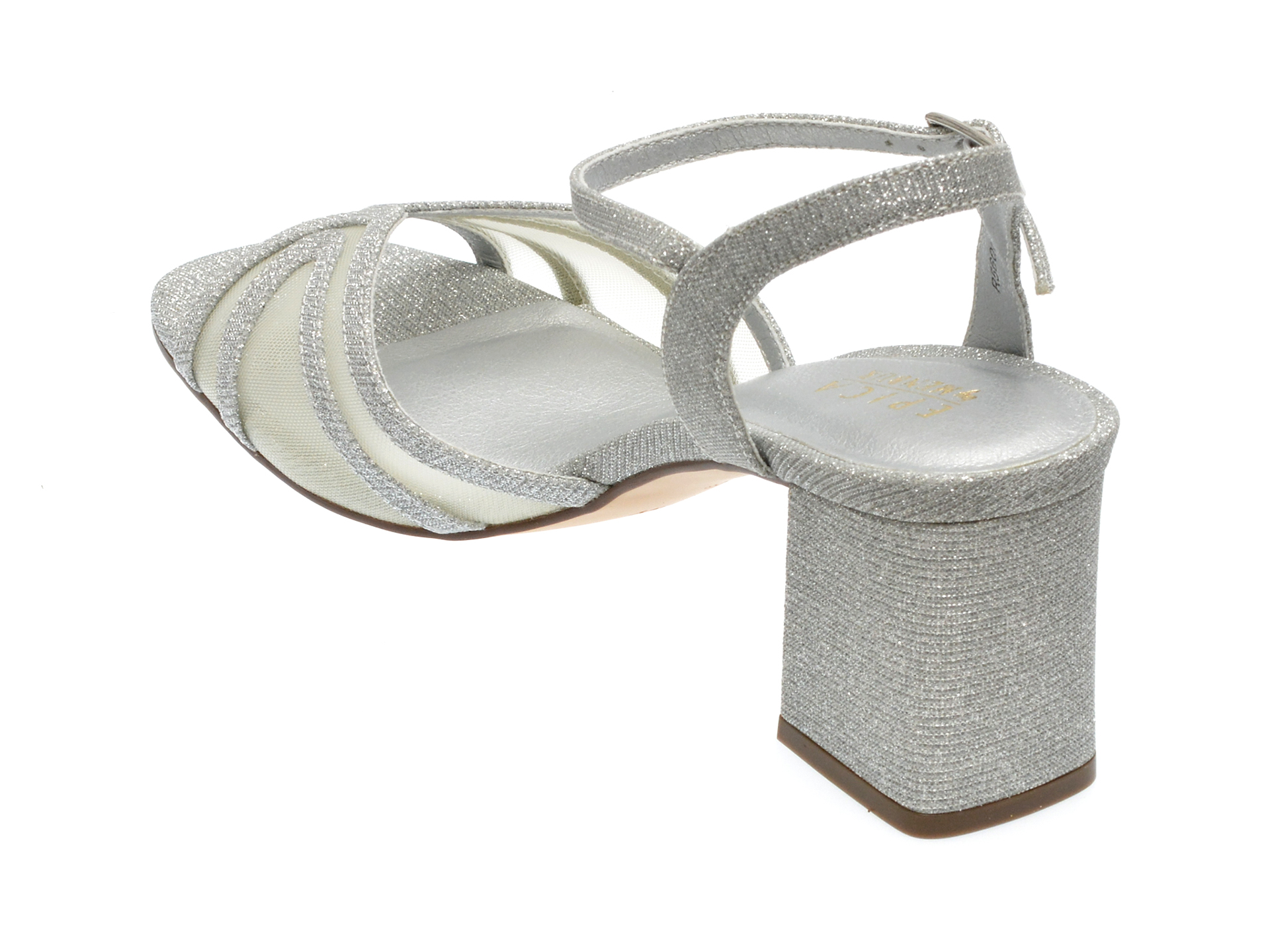 Sandale casual EPICA BY MENBUR argintii, 25606, din piele ecologica - imagine 5