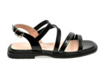 Sandale casual EPICA negre, 5572400, din piele naturala lacuita
