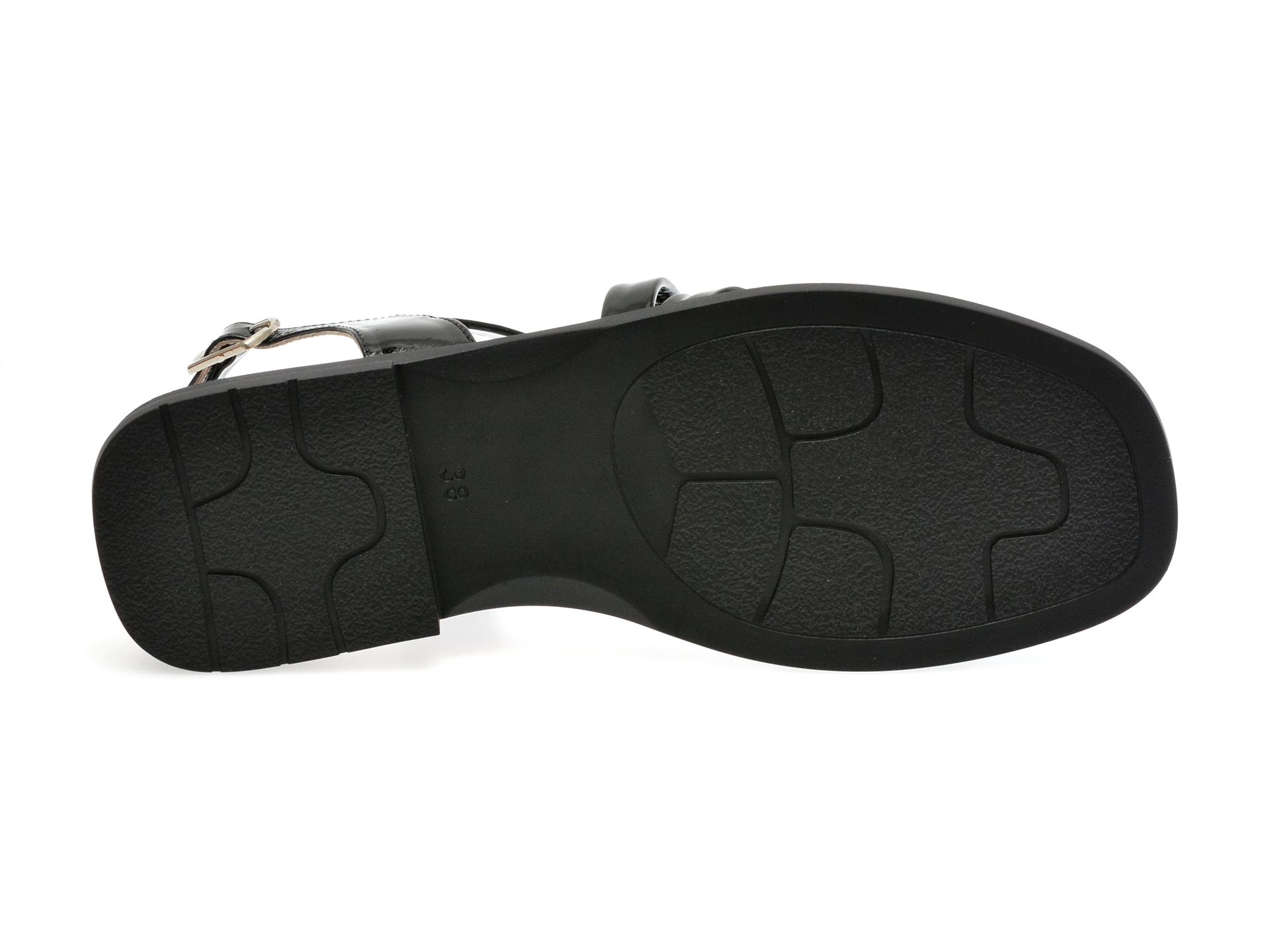 Sandale casual EPICA negre, 5572400, din piele naturala lacuita - imagine 7