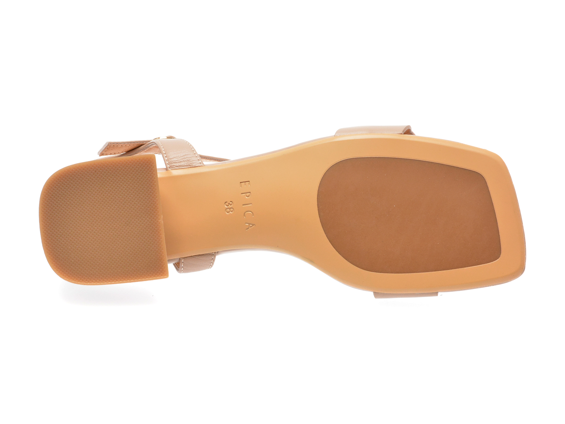 Sandale casual EPICA nude, 205560L, din piele naturala - imagine 7
