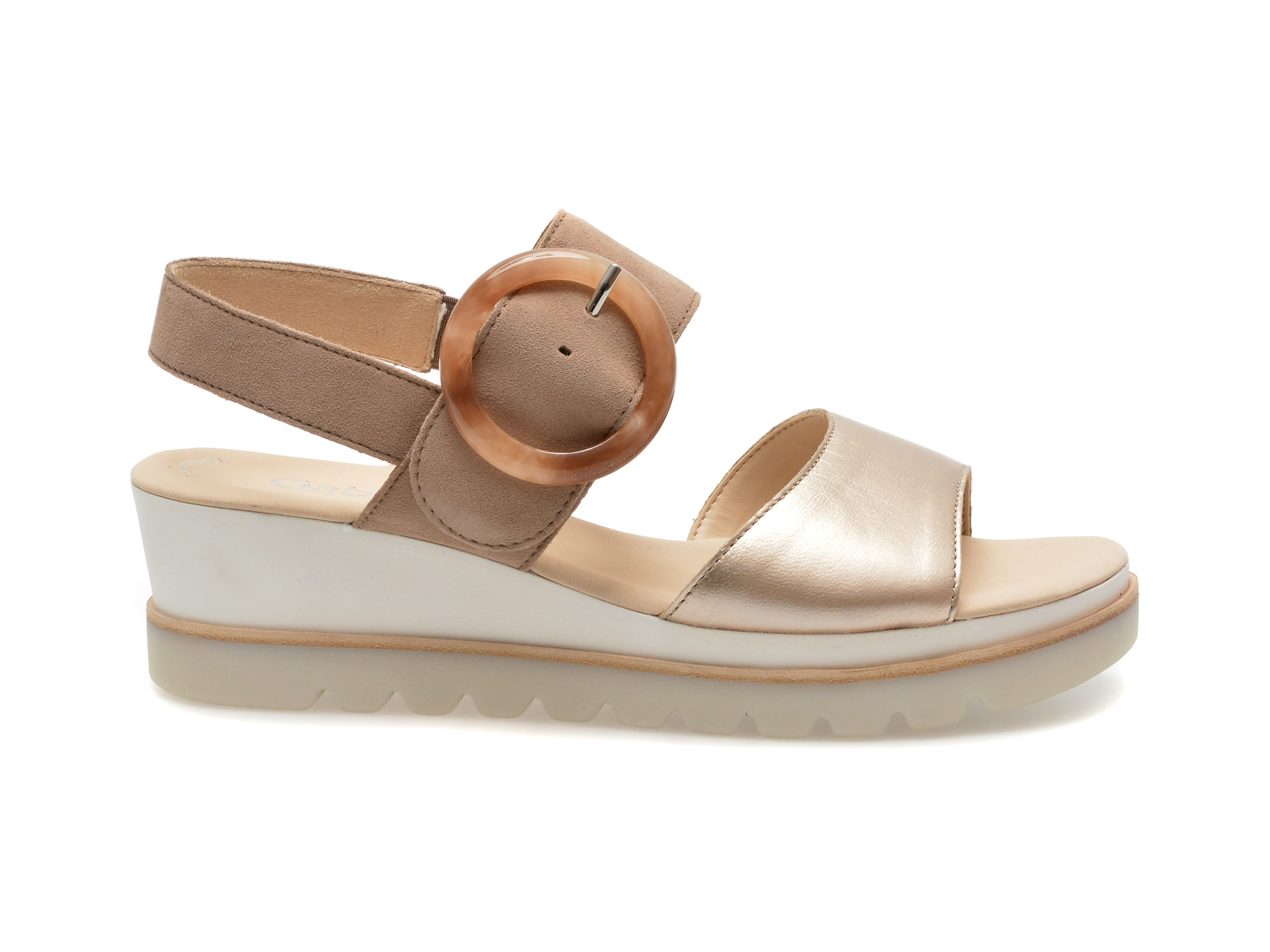 Sandale casual GABOR bej, 44645, din piele intoarsa
