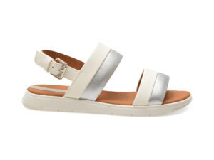 Sandale casual GEOX albe, D35NNA, din piele ecologica