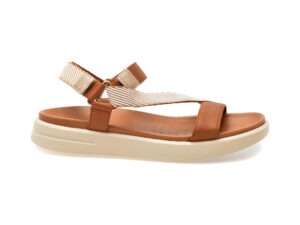 Sandale casual GEOX albe, D45PAC, din material textil