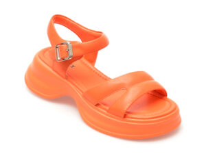 Sandale casual GRYXX portocalii, LX637, din piele naturala