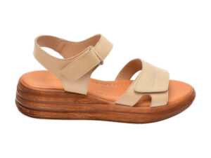 Sandale casual IMAGE bej, 4902, din piele naturala