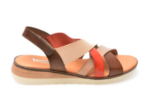 Sandale casual IMAGE maro, KITON, din piele naturala