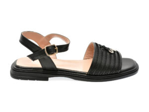 Sandale casual IMAGE negre, 5572404, din piele naturala