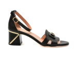 Sandale casual IMAGE negre, 603076, din piele naturala