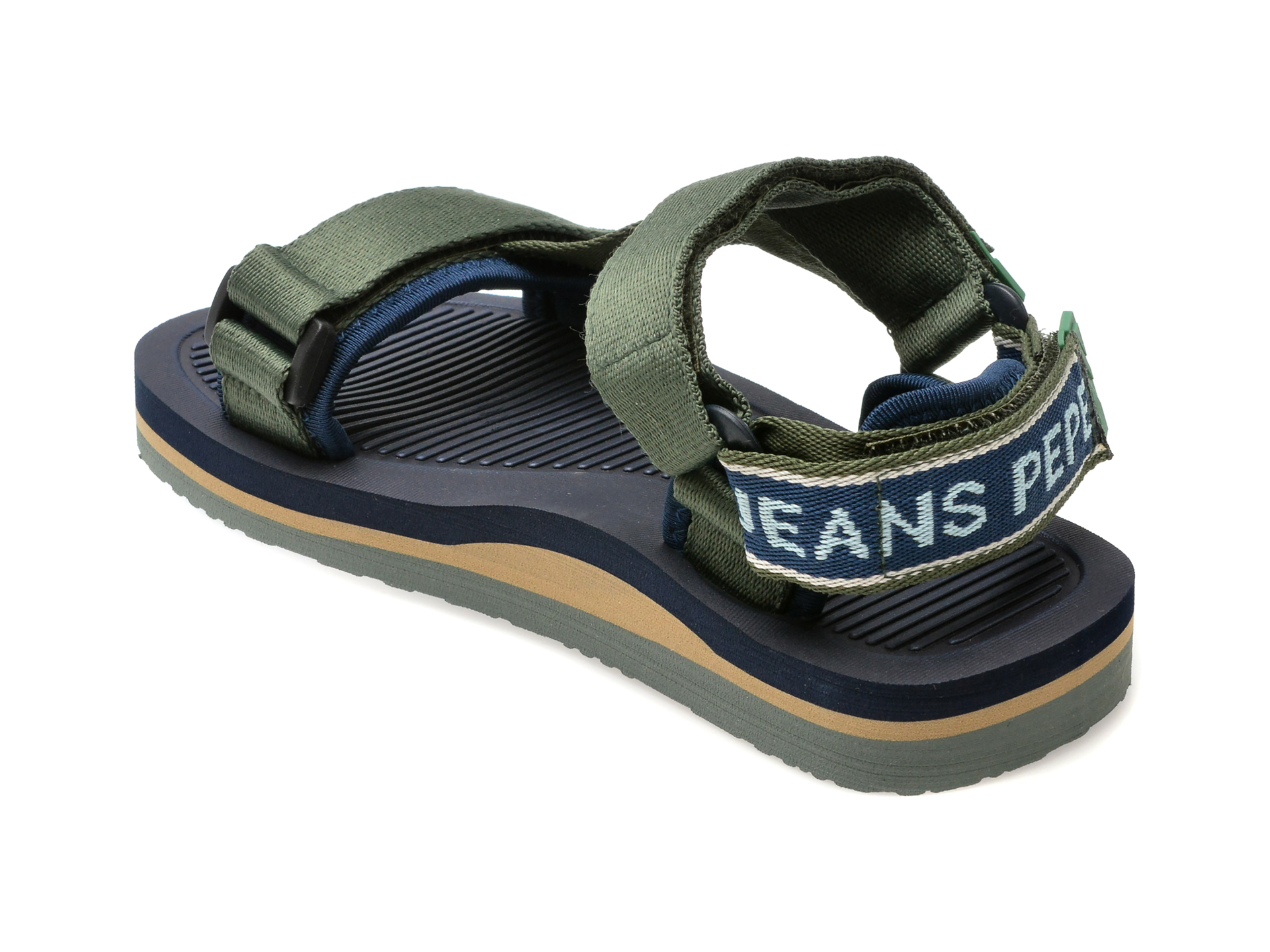 Sandale casual PEPE JEANS kaki, BS70063, din material textil - imagine 5