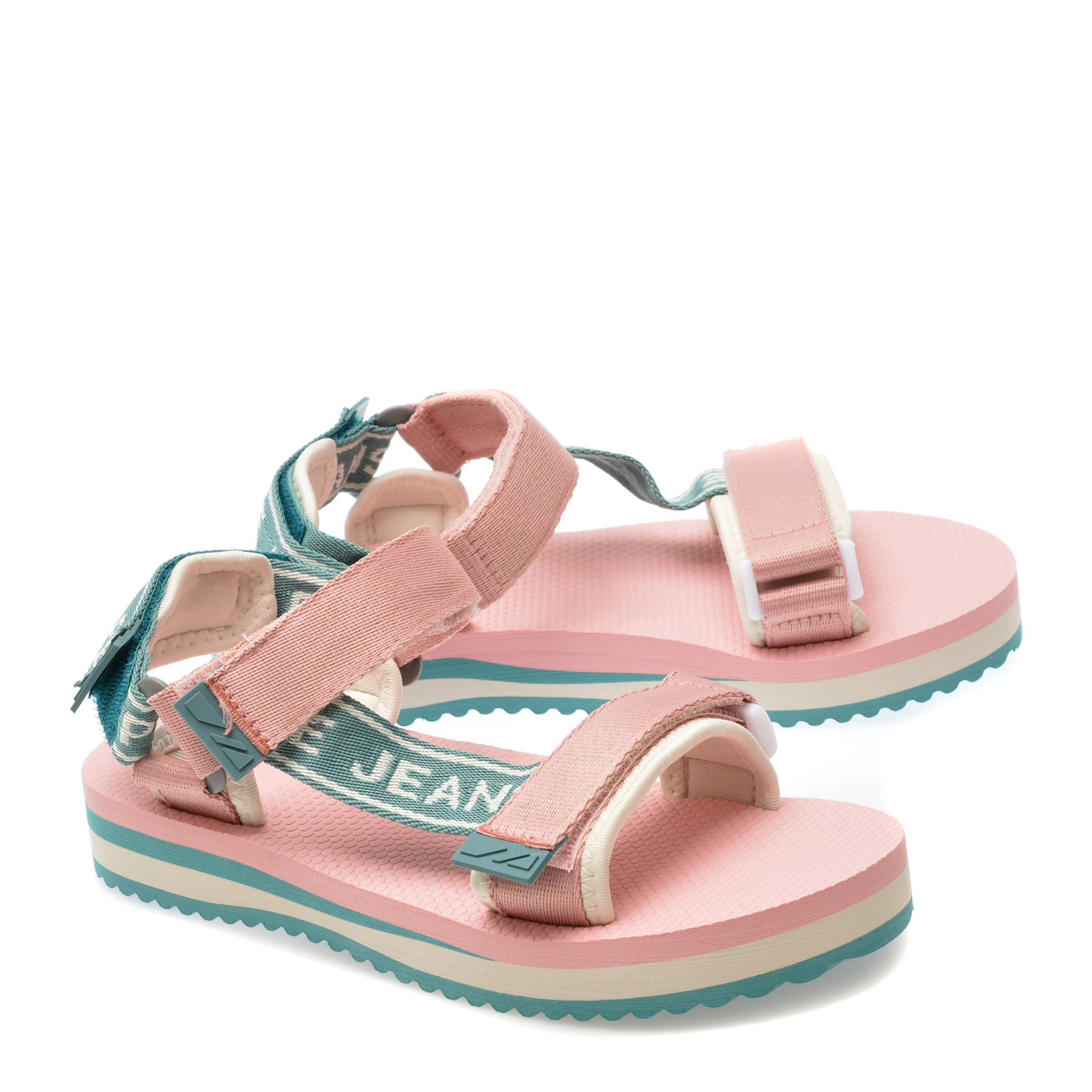 Sandale casual PEPE JEANS roz, GS70060, din material textil - imagine 4