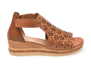 Sandale casual REMONTE maro, D30561, din piele naturala