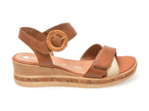 Sandale casual REMONTE maro, D30671, din piele naturala