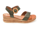 Sandale casual REMONTE verzi, D30671, din piele naturala