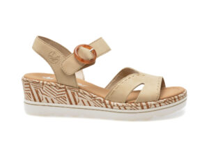 Sandale casual RIEKER bej, 67173, din piele ecologica