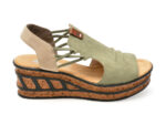 Sandale casual RIEKER kaki, 68175, din piele ecologica