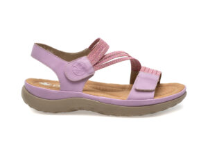 Sandale casual RIEKER mov, 64870, din piele ecologica