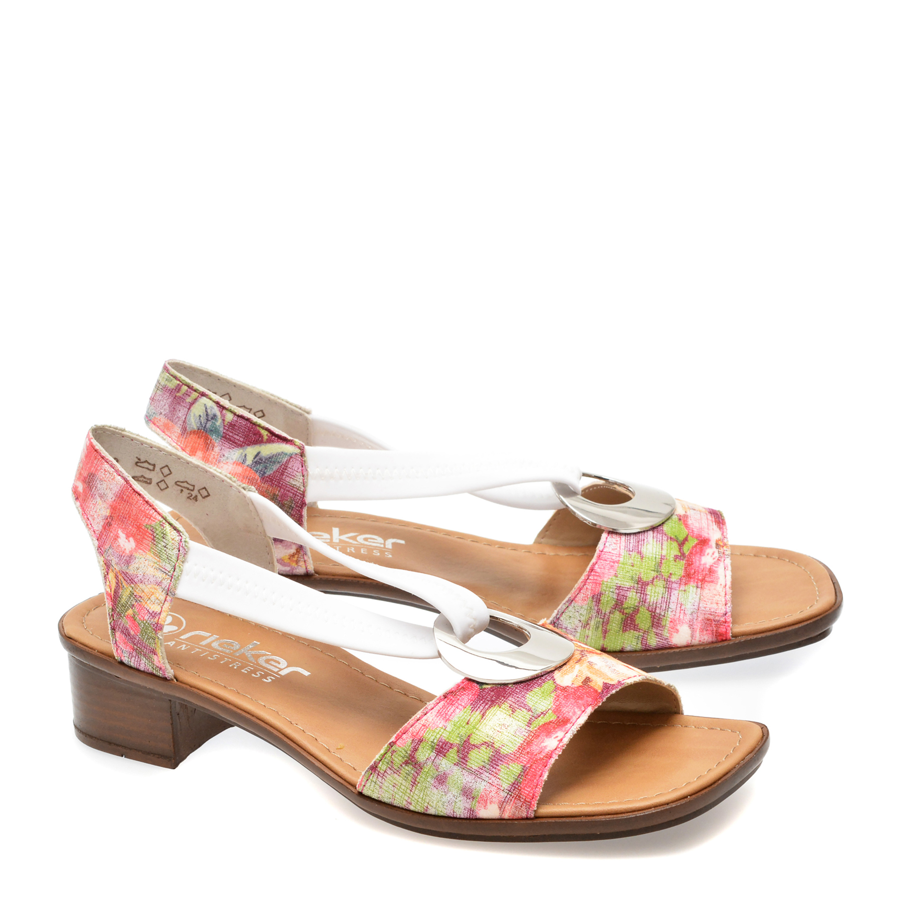 Sandale casual RIEKER multicolor, 62662, din piele ecologica - imagine 4