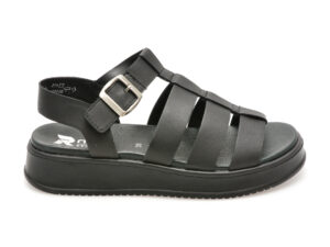 Sandale casual RIEKER negre, W0804, din piele naturala
