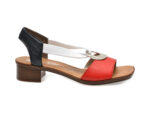 Sandale casual RIEKER rosii, 62662, din piele ecologica