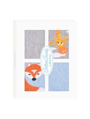Set 4 perechi sosete bebelusi colorate cu animale Steven S144-006