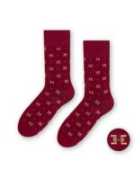 Sosete bordo cu model Steven S056-183