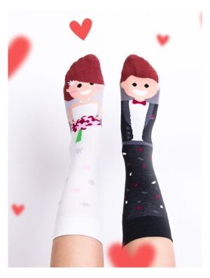 Sosete cu mire si mireasa Nanushki Mr Left & Mrs Right