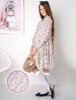 Sosete fete inalte jacard Knittex Mabel 40 den