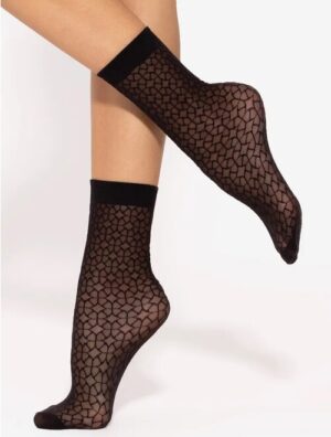 Sosete lycra negre cu model Gatta Trendy 12 20 den